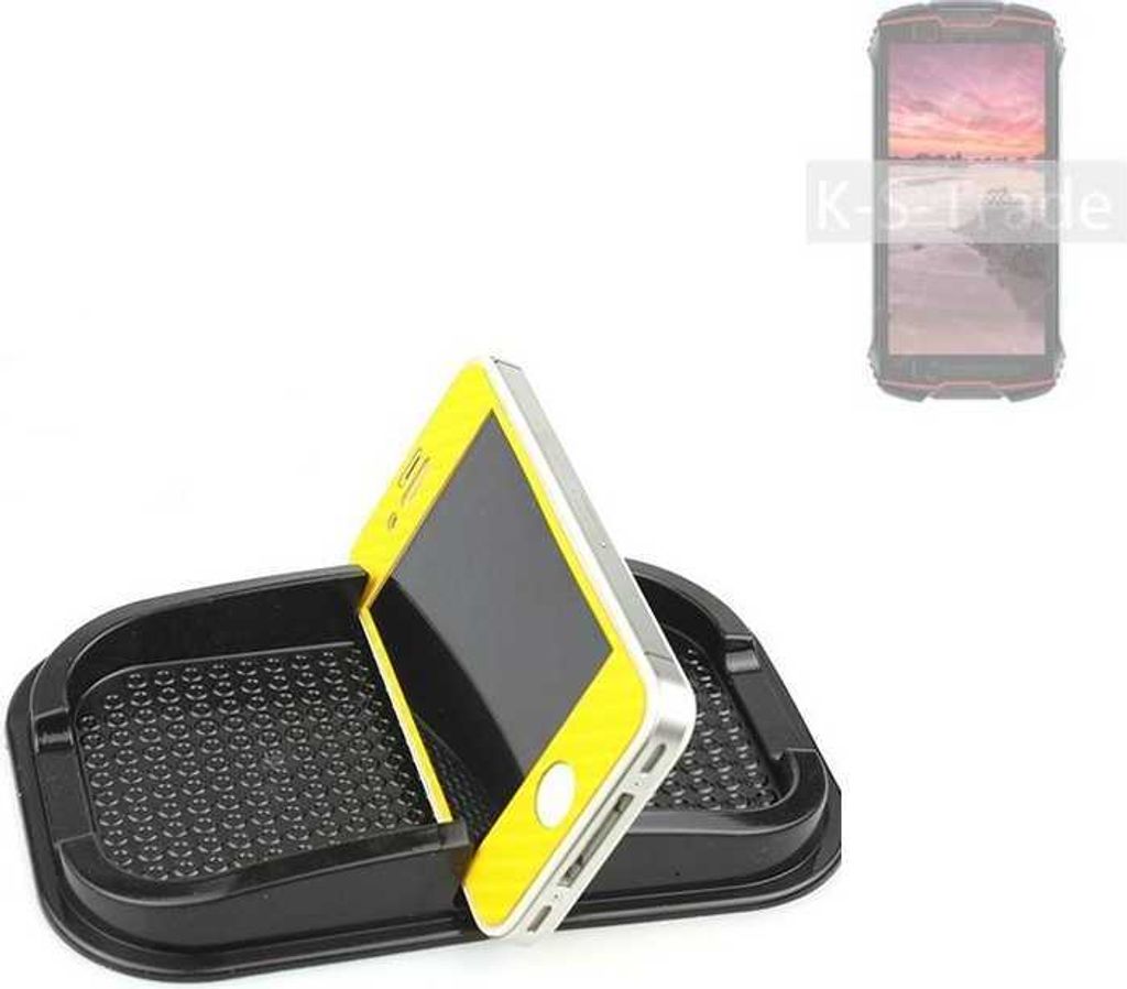K-S-Trade Auto Anti Rutsch Matte Smartphone-Halter kompatibel mit Cubot King Kong Mini2 Haft Pad Armaturenbrett Handy-Halterung Silikon
