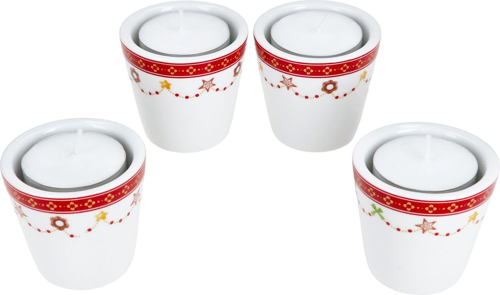 4x držák na čajovou svíčku Vánoční sen H 5,1 cm Tyčinkové Obrázek produktu 