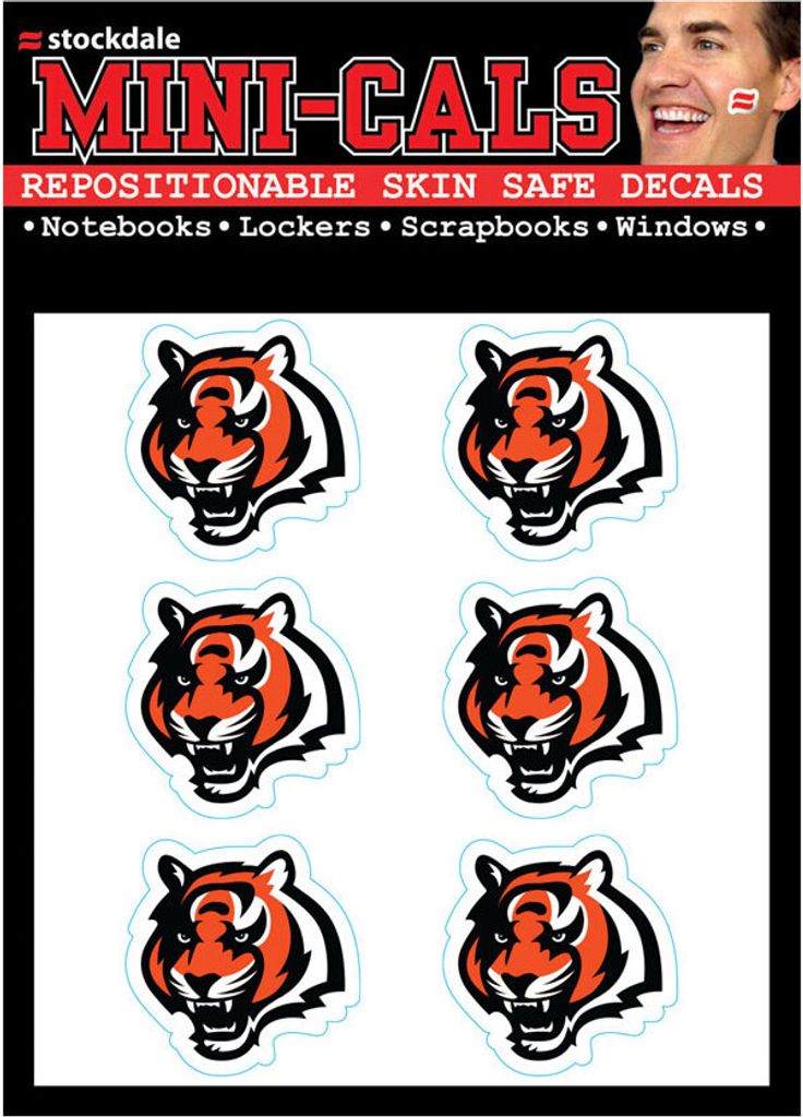 Wincraft 6er Gesicht Aufkleber 3cm - NFL Cincinnati Bengals