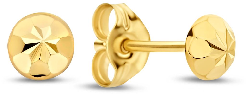 New Bling Oorknopjes – 9NBG-1071 – 14K Goud – Rond – 4 mm