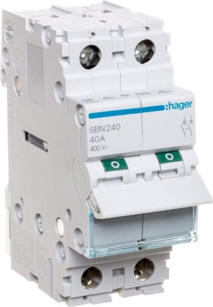 Interruttore Hager 40A 2S 400V AC 2PLE SBN240 Immagine del prodotto 