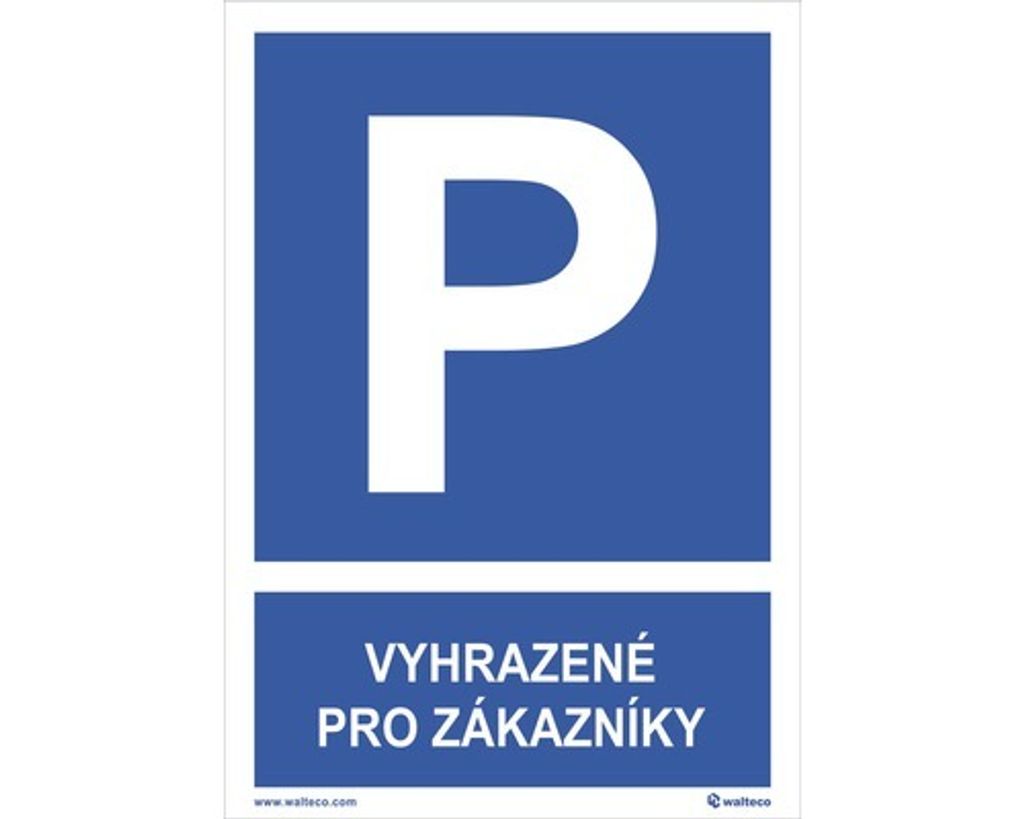 Informač štít Parkování Vyhrazené pro zákazníky, informační Obrázek produktu 