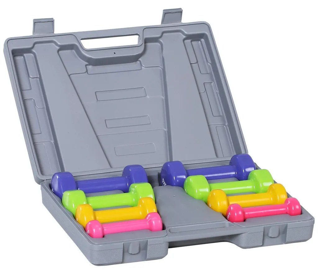 Haltères courtes d'entraînement musculaire 10 kg multicolores