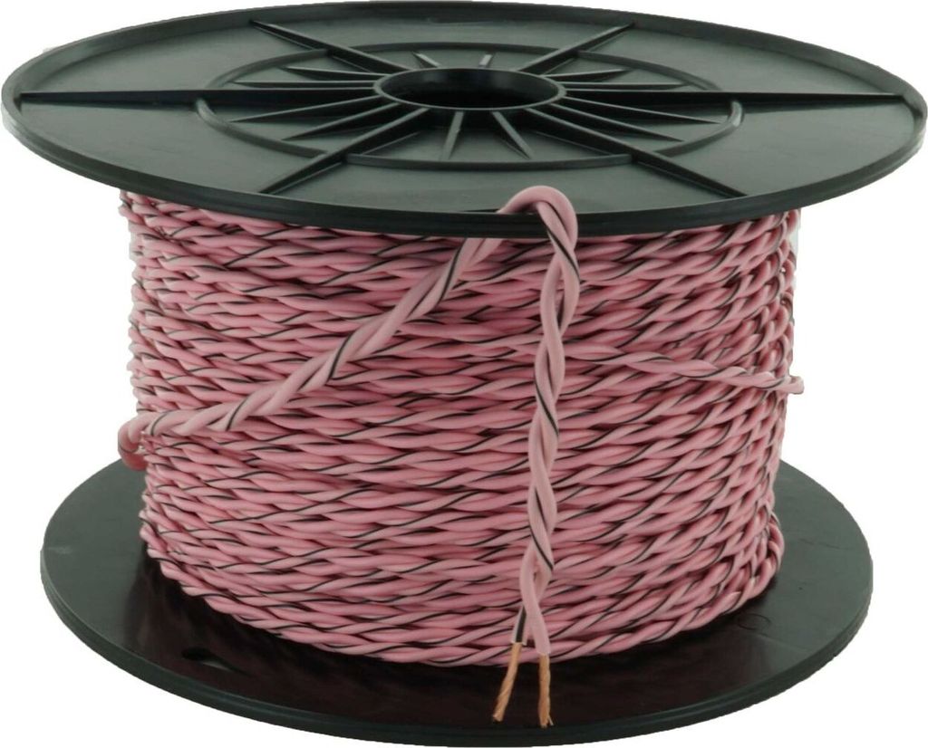 Verdrilltes Lautsprecherkabel 1,5 mm² Rosa – OFC Kupfer