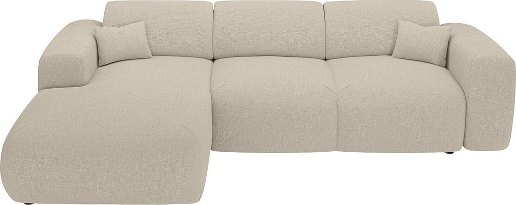 Großes Liege-Ecksofa mit beigefarbenem Bezug - POGNI von Maison Céphy