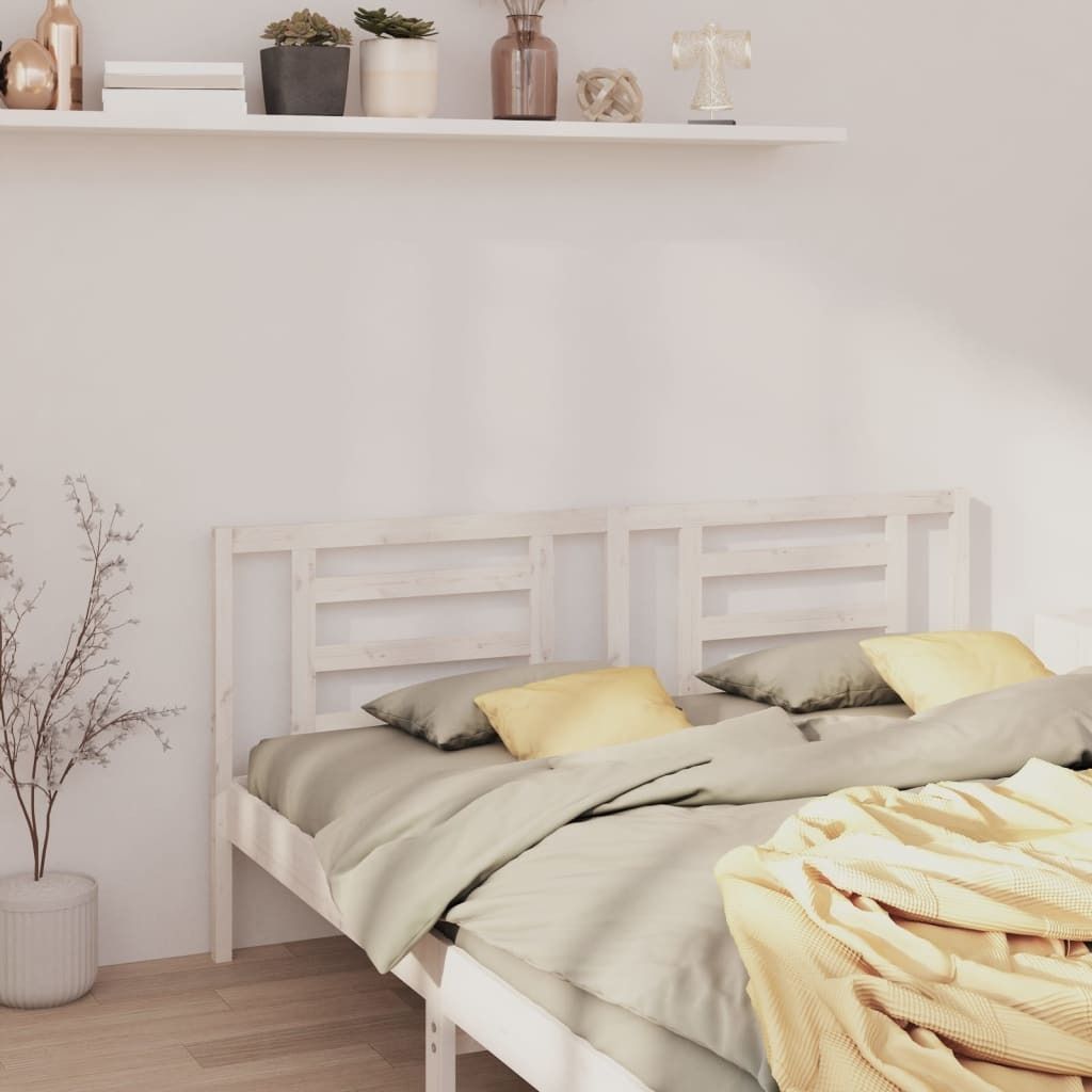"Rabatt" Bettkopfteil modern - Kopfteil für Bett - Weiß 186x4x100 cm Massivholz Kiefer - Kopfteile CC21620