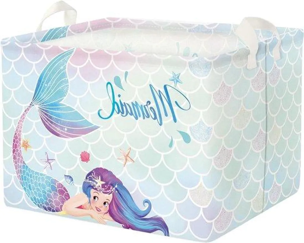 Boîte de rangement jouets 36L rectangulaire robuste avec poignées