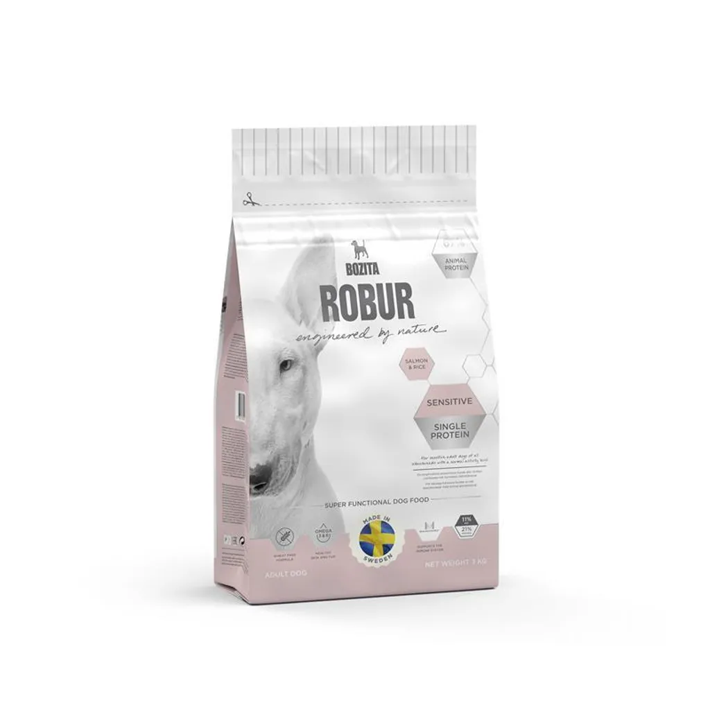 Bozita Robur Adult Sensitive Grain Free Salmone e Riso 3kg