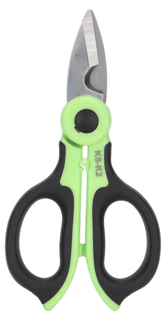 KSK2 Elektriker-Schere, Glasfaser-Edelstahl, gezahnt, rutschfest, Zopf-Werkzeug