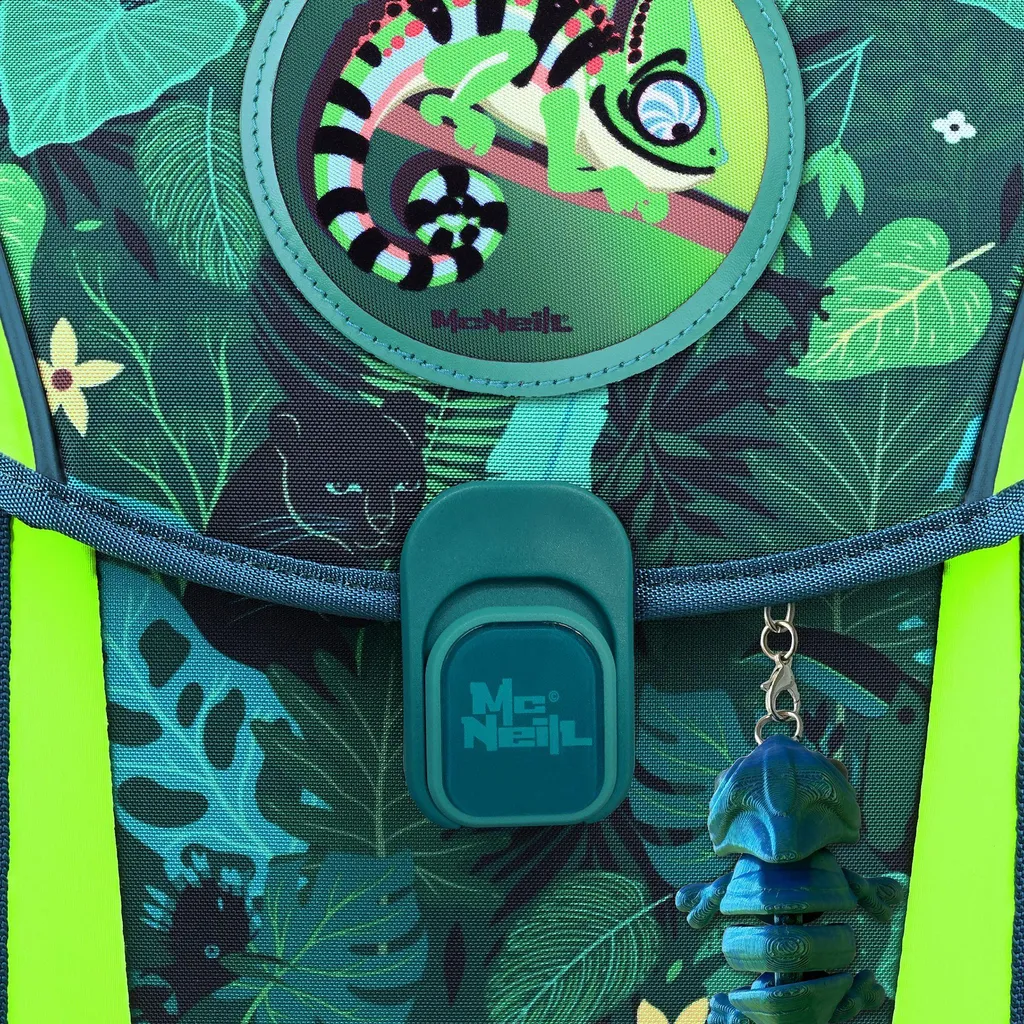 Cartable ergonomique McNeill Primo 9 pièces imperméable Tropic vert
