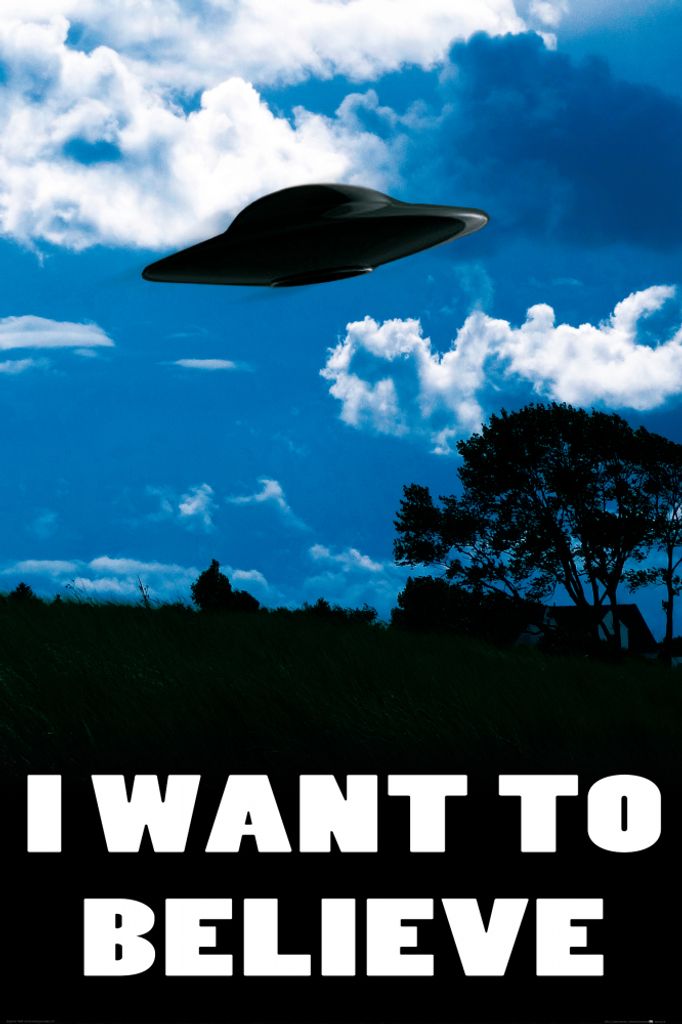 UFOs Kunstdruck Bild - I Want To Believe (180 x 120 cm) Produktbild 
