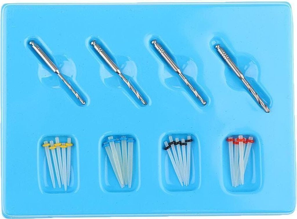 1 Box Dental Fiber Set 20 Stück Fiber Post & 4 Bohrer Zahnarzt Produkt