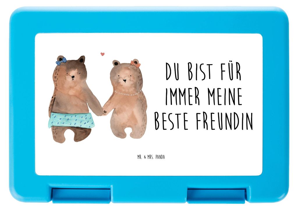 Mr. & Mrs. Panda Bento Box Bär Freundin - Weiß - Geschenk, Essensbox, Beste Freund Liebe Liebesbeweis Verliebt Kumpel Kumpeliene, Lunchbox, Teddy...