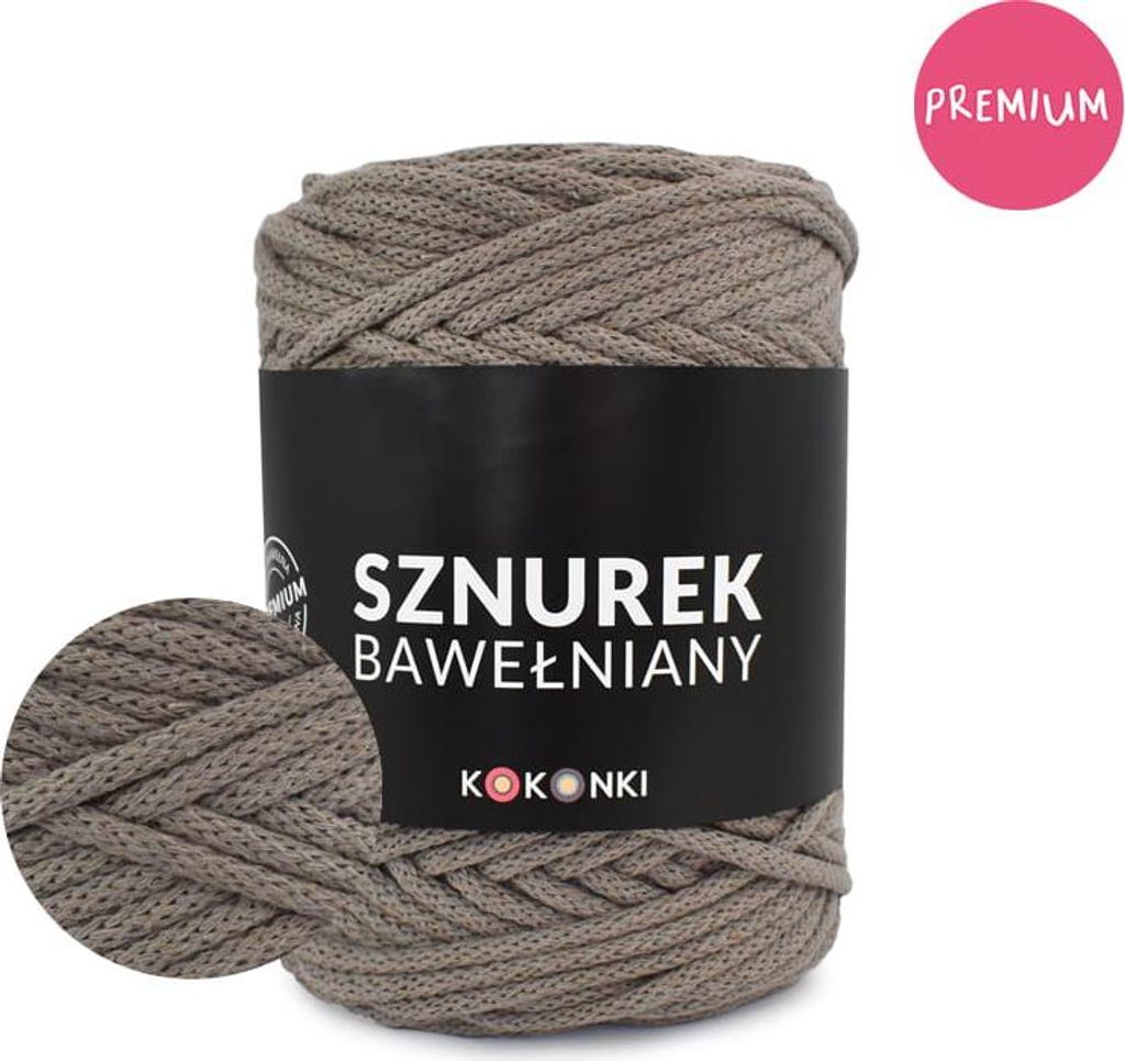 KOKONKI Premium sznurek bawełniany pleciony 5 mm 100 m – Zdjęcie produktu 