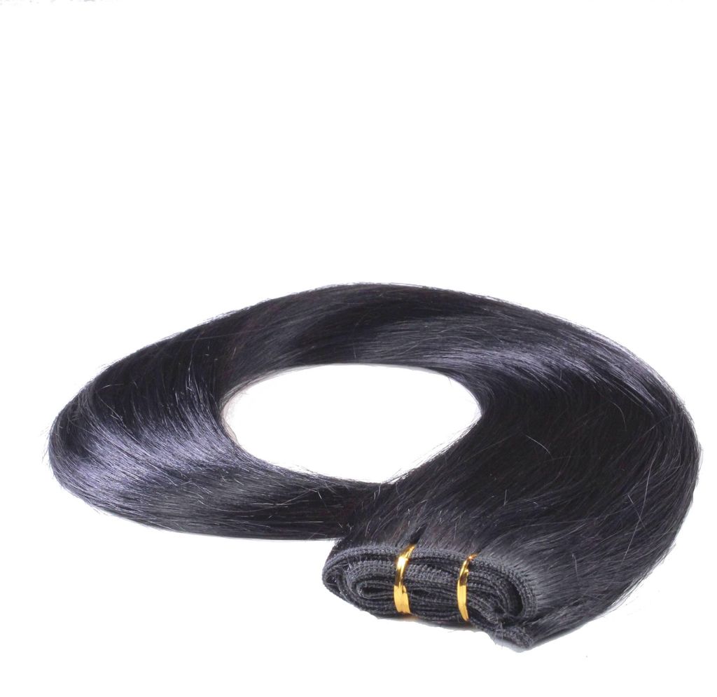 hair2heart Echthaar Tressen zum Einnähen Extensions glatt - Produktbild 