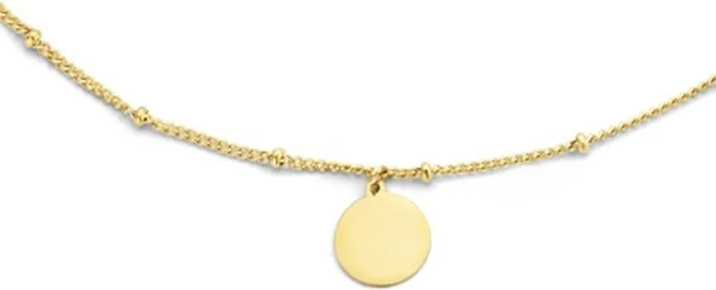 Collier CO88 acier doré 8CN-26204 : fini la peau verte et les allergies
