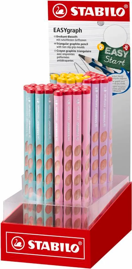 Crayon Anti-Fatigue STABILO EASYgraph Pastel HB Guide-Doigts Inclus