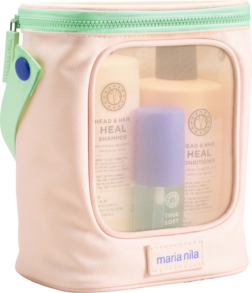 Maria Nila Pure Head & Heal Beauty Bag - Shampoo 350 ml + Conditioner 300 ml + Argan Oil 30 ml + Kosmetiktasche