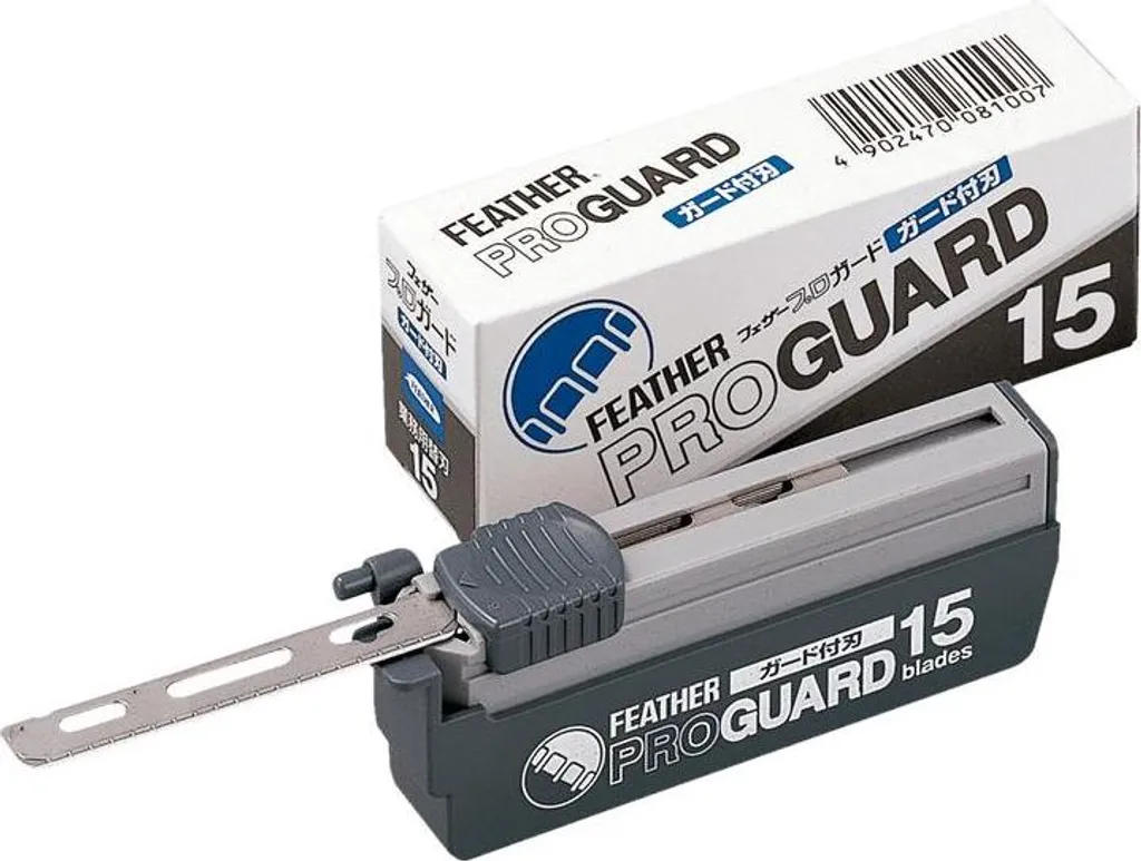Feather PG-15 Lames ProGuard Boîte de 15 Pièces pour Rasage de Précision