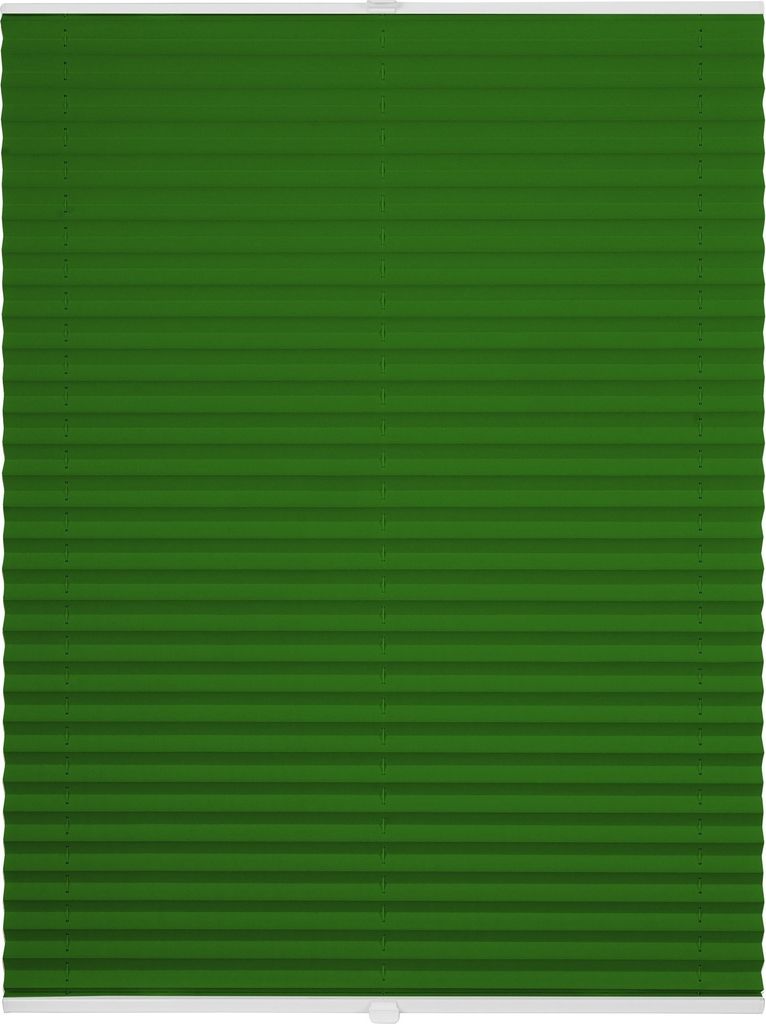 Plissee auf Maß für Fenster zum Anschrauben in Glasleiste Farbe: Grün, Größe: B): 101-110 cm, H): 201-250 cm