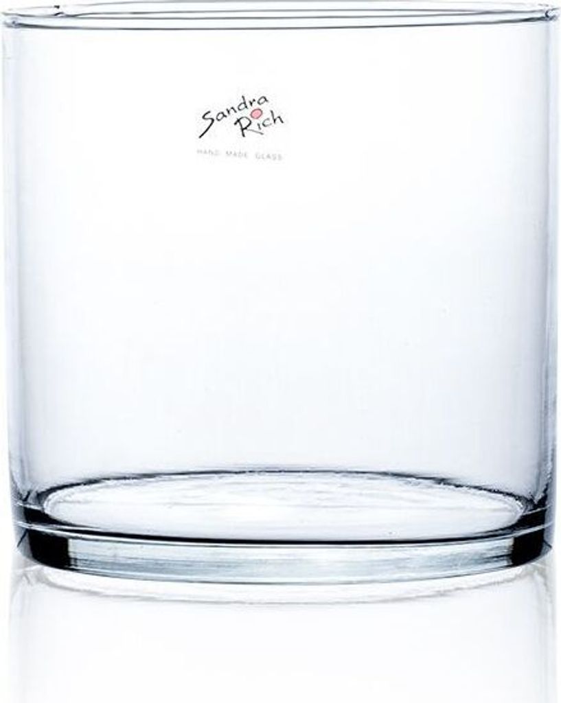 6er Set Glasvasen CYLI Zylinder H. 15cm D. 15cm Glas rund Sandra Rich