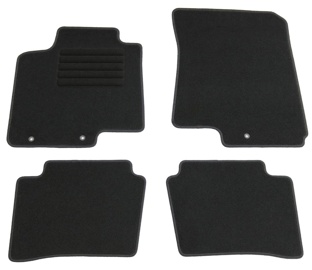 Fußmatten-Set für Hyundai i20, 12/2014-05/2018, 4-teilig, Schwarz