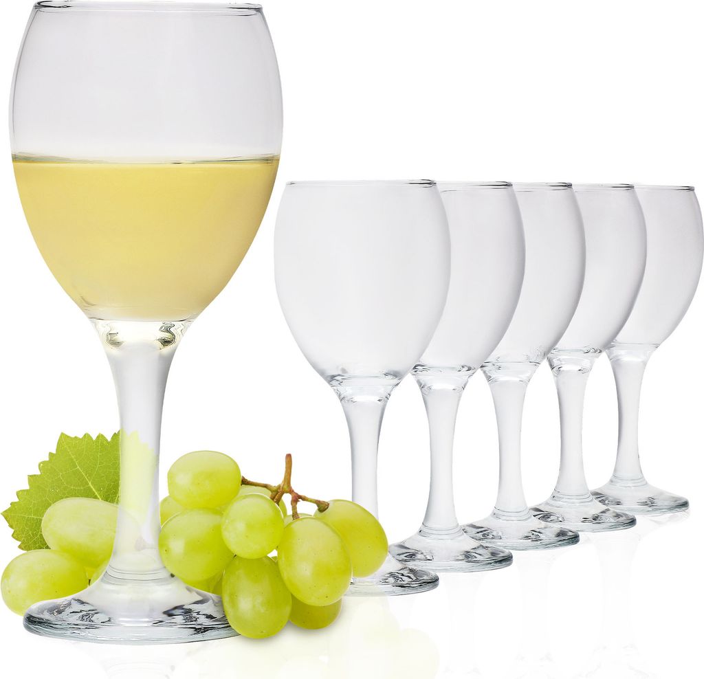Chaos Coordinator Set 6 Bicchieri Da Vino Senza Stelo In Vetro Soffiato A Mano, Trasparenti, Base Ampia, Per Degustazione Di Rossi