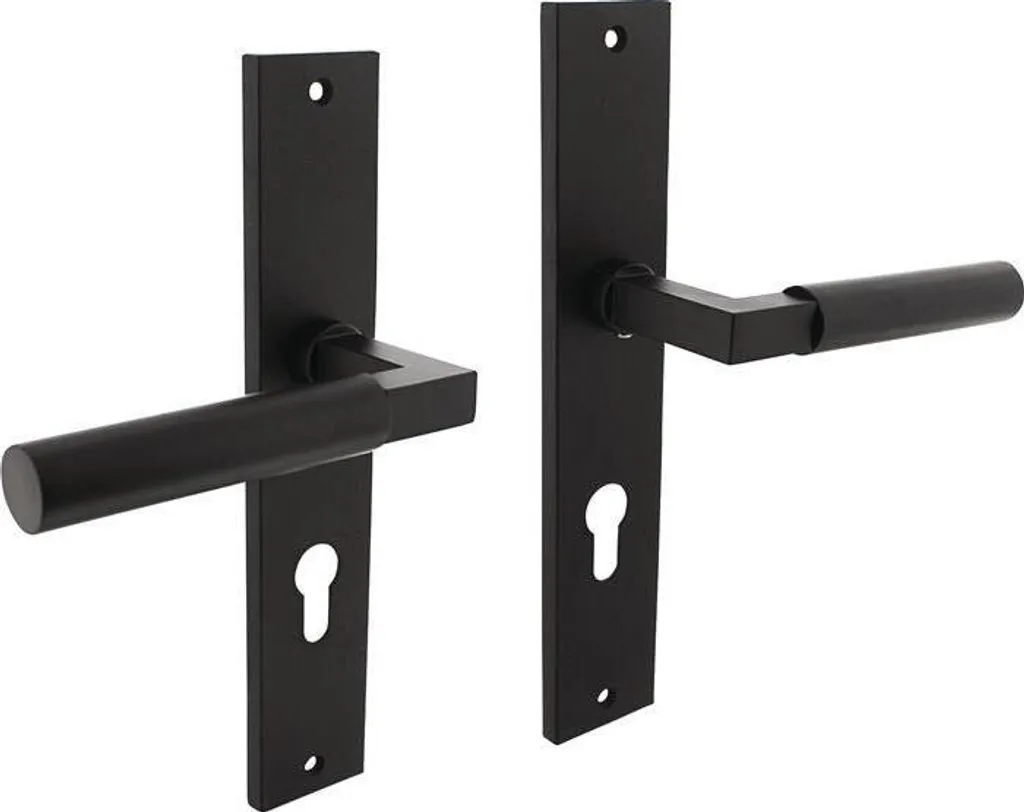 Rénover vos portes avec la garniture noire Baustil PZ 72mm Zamak F71