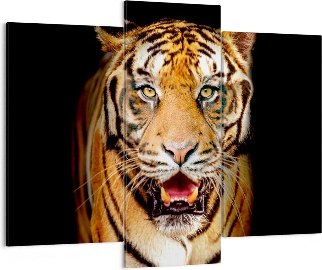 Bild auf Leinwand - Leinwandbild - tiger tier - 130x100cm - Wand Bild - Wanddeko - Wandbilder - Leinwanddruck - Bilder - Kunstdruck - Wanddekoratio...