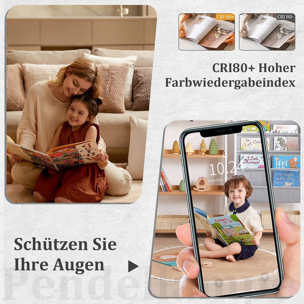 ZMH LED Pendelleuchte Esszimmer Weiß Dimmbar mit Produktbild 8