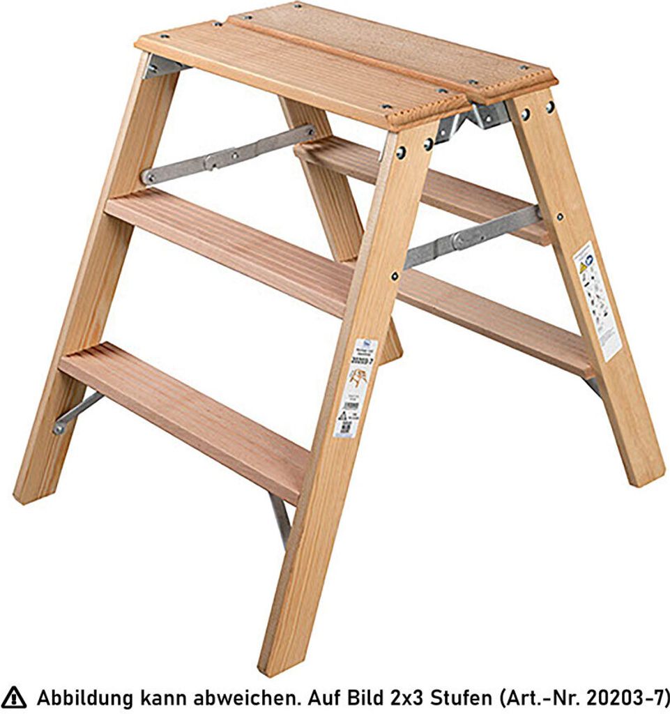 Iller Holz- Gipserbock, beidseitig begehbar mit großer Standfläche 2x4 Stufen und 2,90m AH