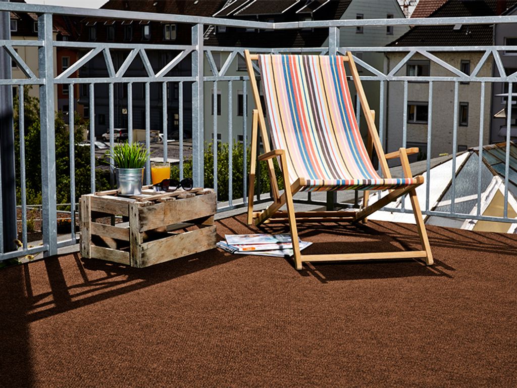 Kunstrasen Braun - 400 x 1000 cm - mit Noppen zur Drainage Produktbild 7