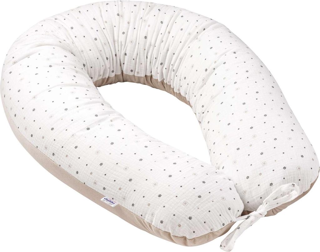 Little Stars Musselin & Ecru Velvet V-förmige Kissen Produktbild 