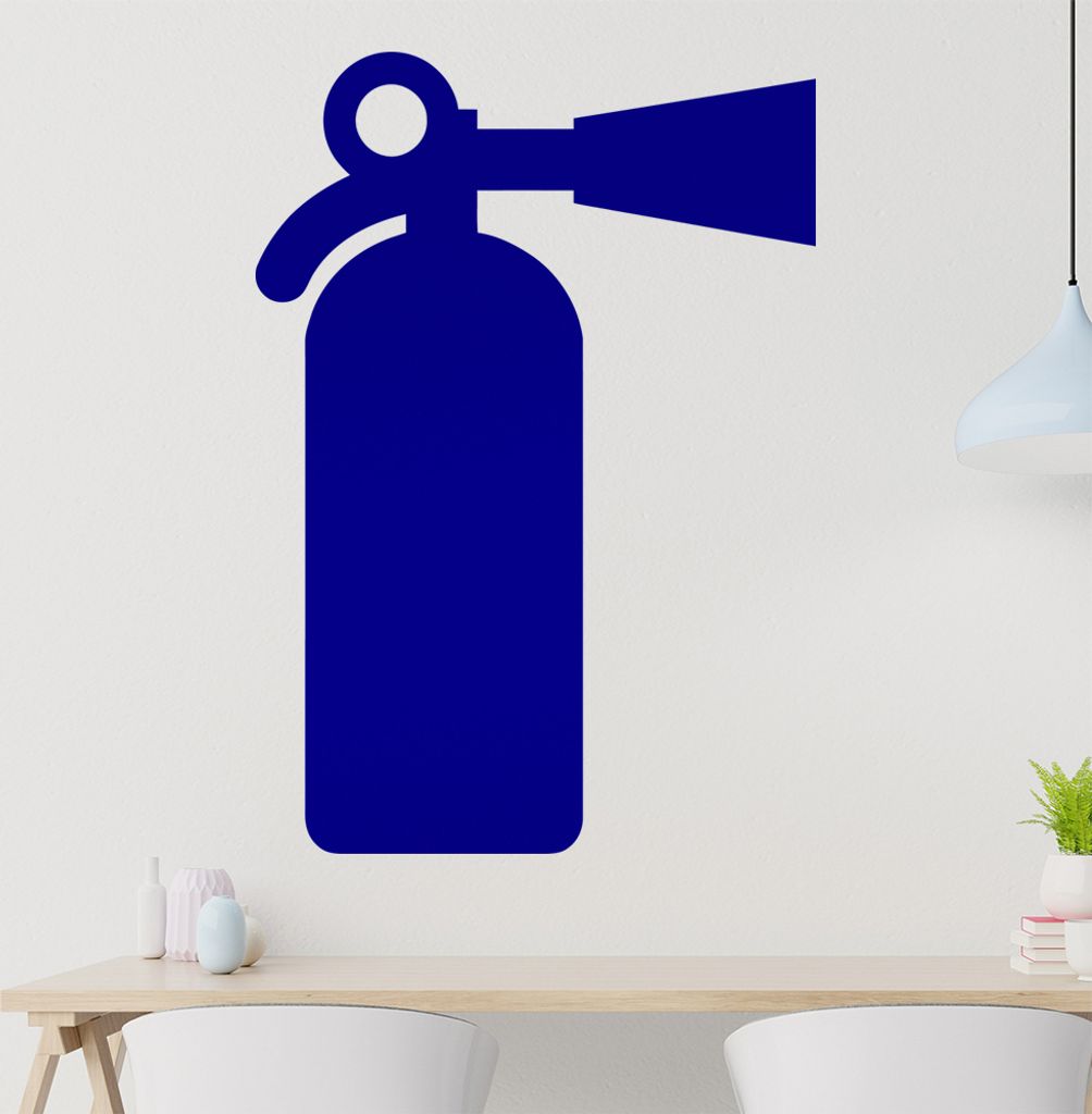 Feuerlöscher Wandtattoo in 6 Größen - Wandaufkleber Wall Sticker - Dekoration, Küche, Wohnzimmer, Schlafzimmer, Badezimmer