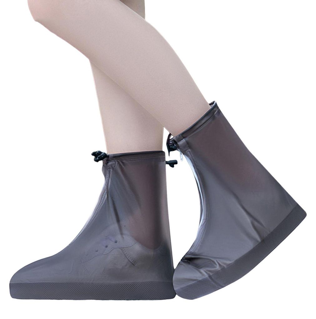 Wasserdichte Überschuhe, wiederverwendbare, faltbare Überschuhe mit durchgehendem Reißverschluss, rutschfeste Gummistiefel für Damen und Herren...
