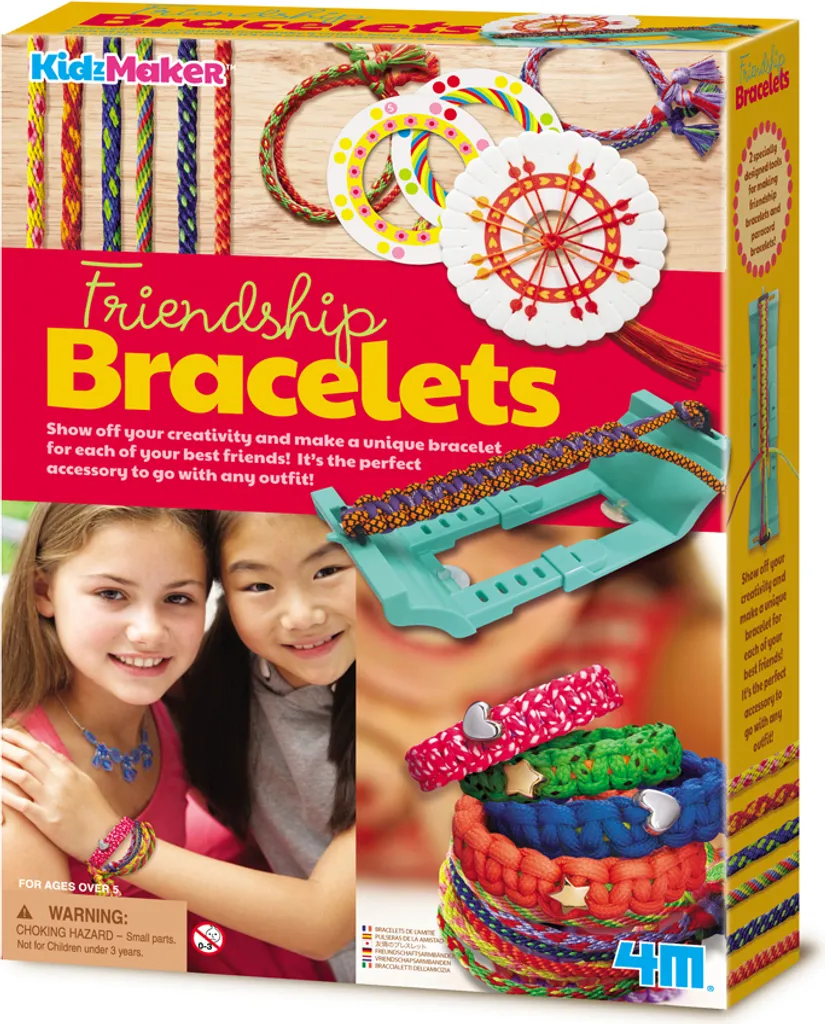 Bracelet d'amitié 4M - Kit DIY pour stimuler la créativité des enfants