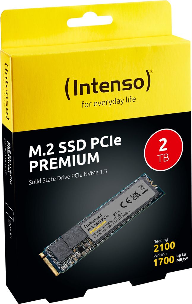Intenso M.2 SSD PCIe Premium 2TB Gen.3x4 NVME 1.3 retail Produktbild 