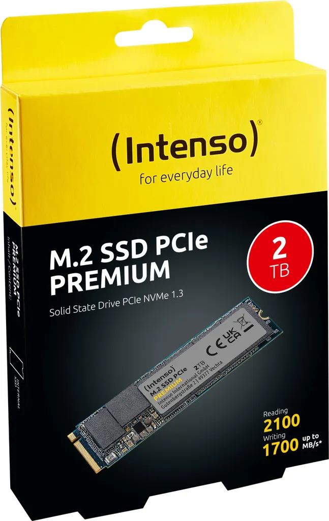 SSD Intenso Premium 2TB NVMe Gen.3x4 - Performances 2100Mo/s Lecture