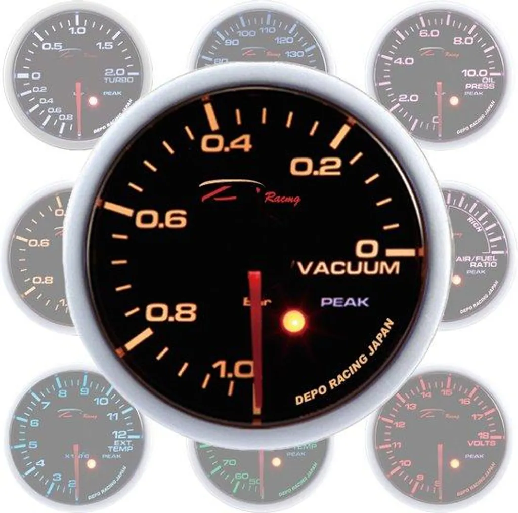 Compteur de vitesse Volt 52mm Noir idéal pour tuning et restauration