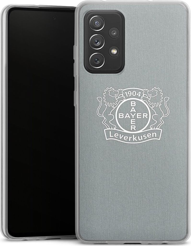 DeinDesign Slim Hülle für Samsung Galaxy A72 Silikon Case Ultra Dünn Handyhülle Bayer 04 Leverkusen Offizielles Lizenzprodukt Wappen