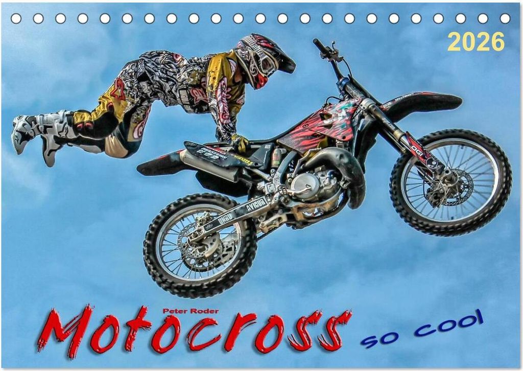 Motocross - so cool (Tischkalender 2026 DIN A5 quer), CALVENDO Monatskalender