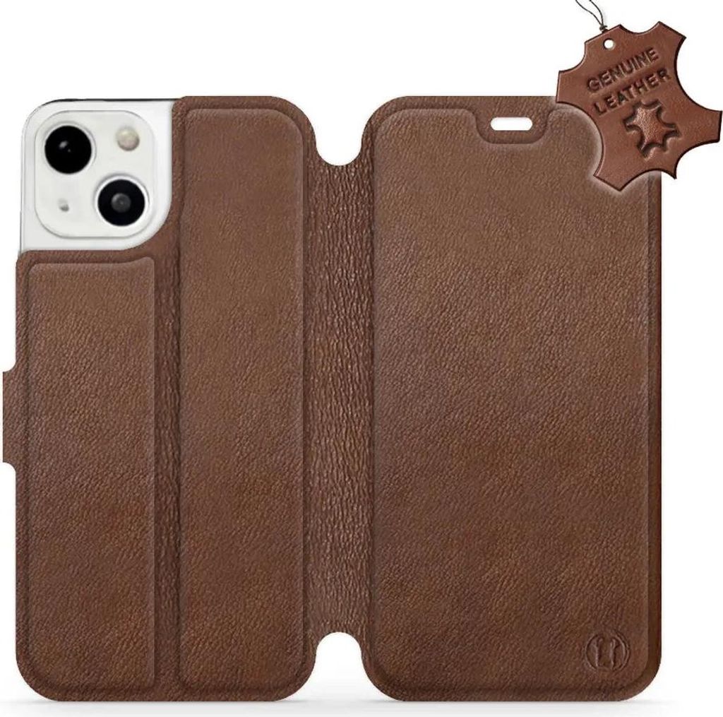 Echtleder Handyhülle für iPhone 13, Mobiwear Leather, Braun