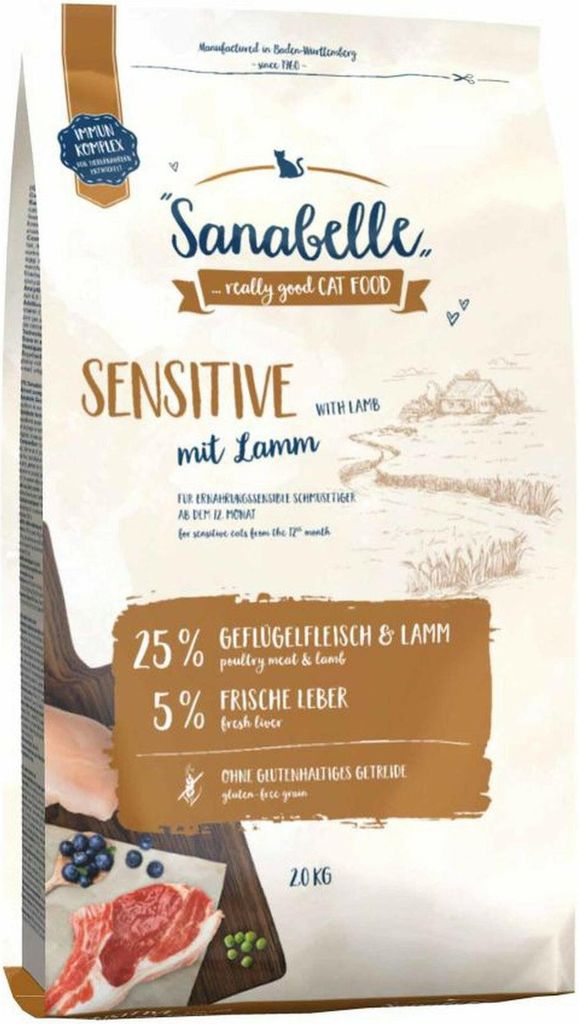 Katzenfutter trocken Sanabelle Sensitive mit Lamm 2 kg Produktbild 