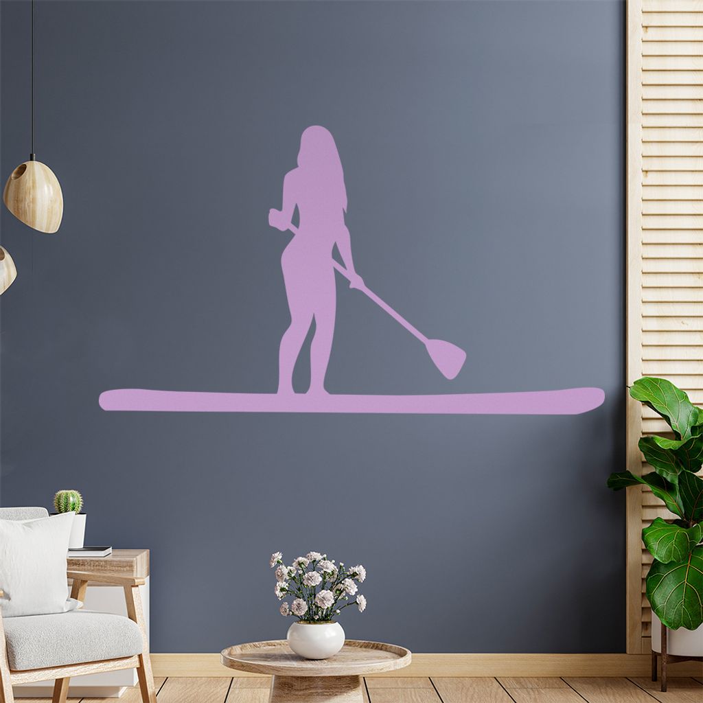 Stand Up Paddling Figur Wandtattoo Wandaufkleber Wall Sticker - Dekoration, Küche, Wohnzimmer, Schlafzimmer, Badezimmer