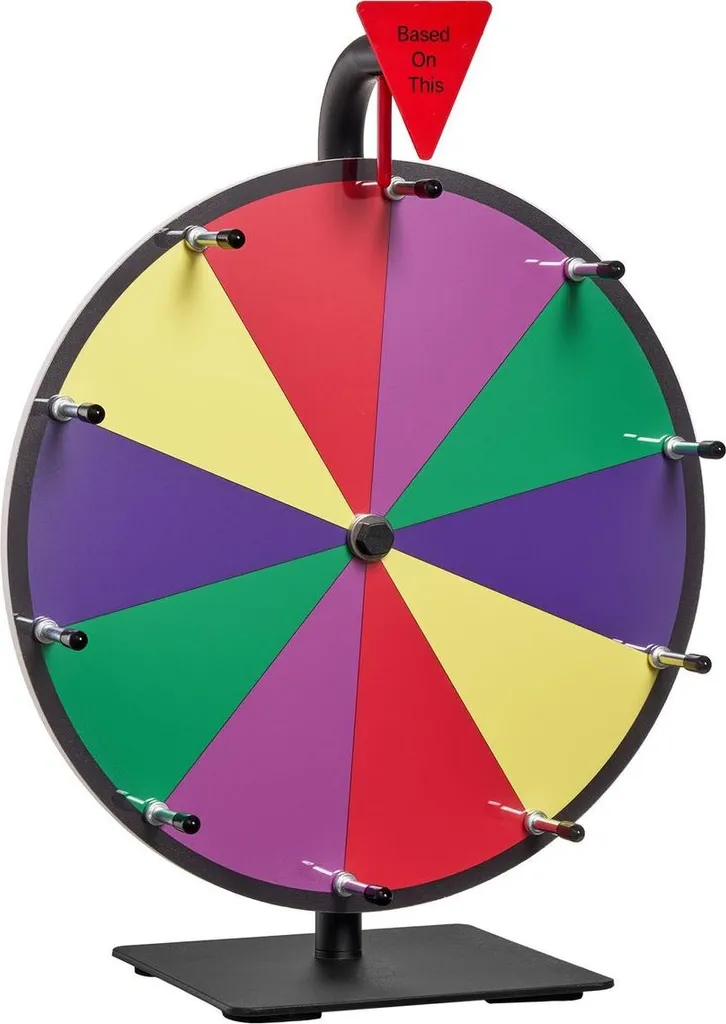 Roue de Fortune Stable et Facile à Monter avec Tableau Effaçable