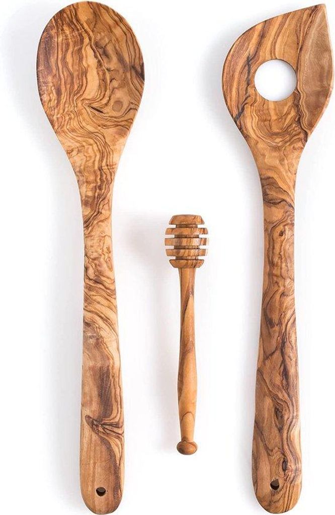 Holzkochlöffel-Set 2tlg. 30cm hitzebeständig krasfest