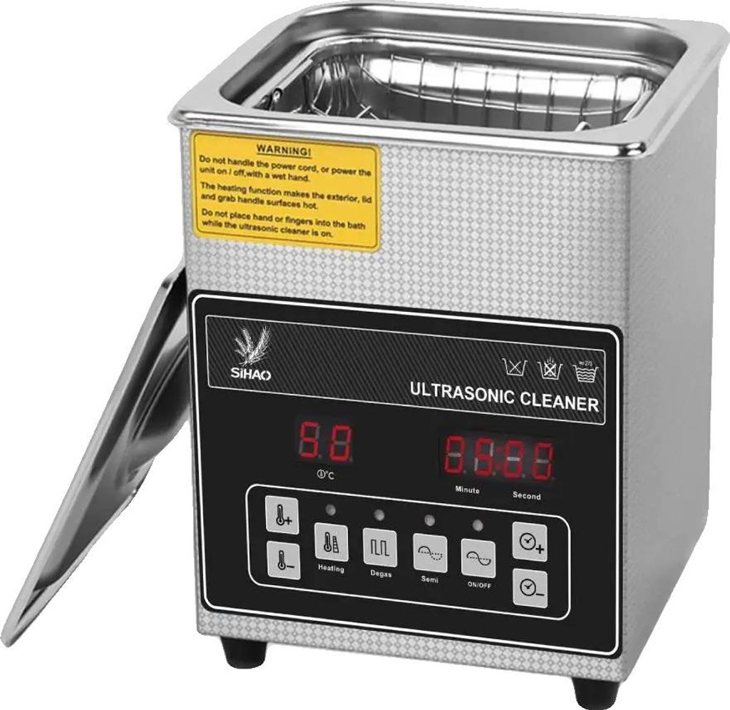 Ultraschallreiniger, einstellbare Temperatur, tragbares Design, 2L Schwarz