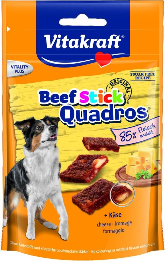 Vitakraft Beef Stick Quadros plus Käse - 7 x 70g