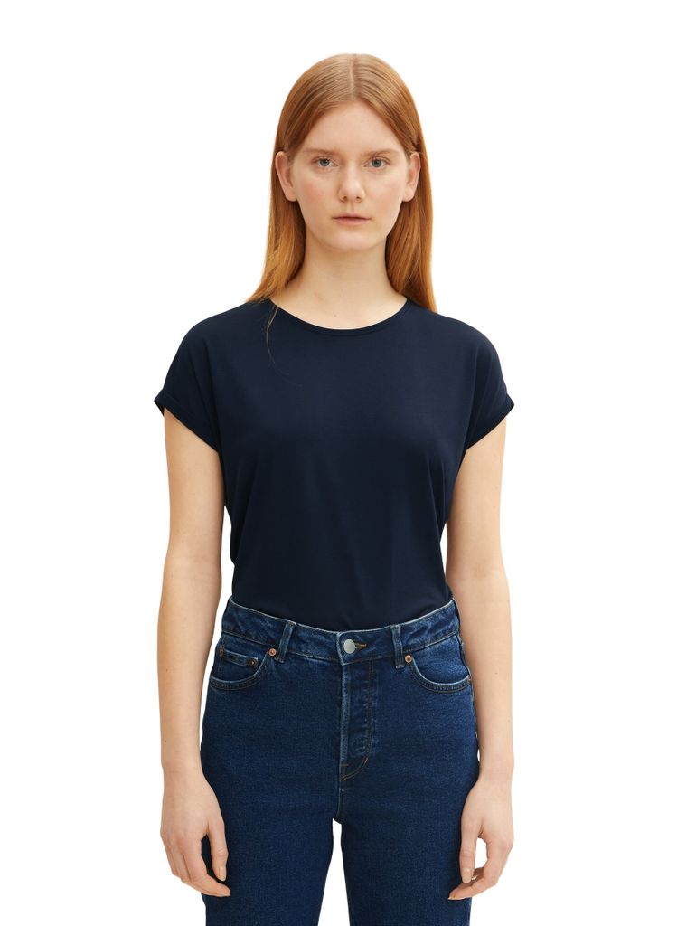 Tom Tailor T-Shirt Fluent Basic Kurzarmshirt