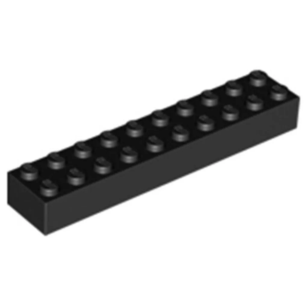 Briques de Construction Lego 2x10 Noires - Boîte de 100 Pièces - 2
